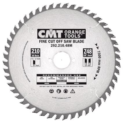CMT - 200x30x2,8 - 1,8 Z48 - Piła do cięcia poprzecznego do elektronarzędzi. 