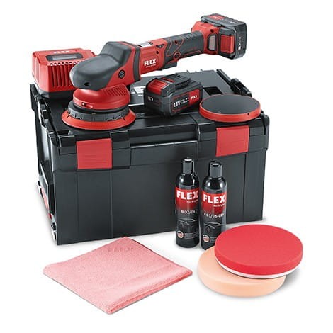Flex XFE 15 150 18,0-EC / 5,0 P-SET - Akumulatorowa polerka mimośrodowa w walizce L-Boxx® z bateriami i ładowarką oraz akcesoriami 