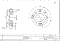 Optimum - Kołnierz uchwytu tokarskiego - tarcza zabierakowa Ø 100 mm - Rysunek techniczny