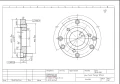 Optimum - Kołnierz uchwytu tokarskiego - tarcza zabierakowa - 125 mm - Rysunek Techniczny