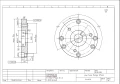 Optimum - Kołnierz uchwytu tokarskiego - tarcza zabierakowa Ø 125 mm  - Rysunek techniczny