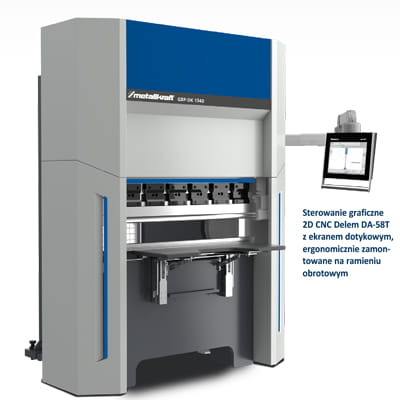 GBP DK 1340 PRASA KRAWĘDZIOWA CNC SERVO Z NAPĘDEM ELEKTRYCZNYM ZA POMOCĄ SERWOMOTORÓW I ŚRUB KULOWYCH METALLKRAFT