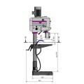 Głowica robocza wiertarki przekładniowej OPTIdrill DH35V z panelem sterowania