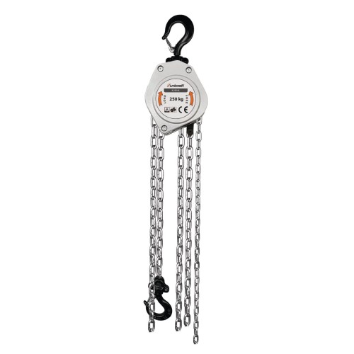 K 250 AL Ręczna aluminiowa wciągarka łańcuchowa, udźwig do 250 kg,  UNICRAFT