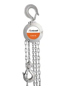 K 501 AL RĘCZNA ALUMINIOWA WCIĄGARKA ŁAŃCUCHOWA, UDŹWIG DO 500 KG, UNICRAFT