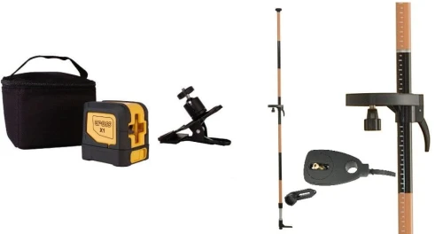 Lamigo CROSS X1 + KR34 - Laser liniowy wraz z kolumną rozporową 