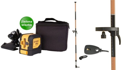 Lamigo CROSS X1G + KR34- Laser liniowy samopoziomujący z zieloną wiązką