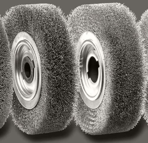 Metallkraft  - Szczotka okrągła 250 x 40 mm, średnica drutu 0,3 mm do stali 