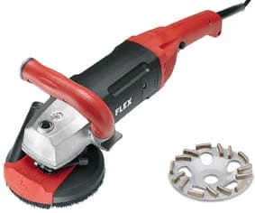 Flex LD 18-7 125 R, Kit TH-Jet - 1800 watowa szlifierka renowacyjna do bezpyłowego szlifowania blisko krawędzi , 125mm