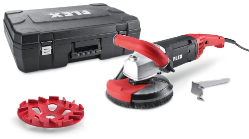 Flex LD 18-7 150 R, Kit E-Jet - 1800 watowa szlifierka renowacyjna do bezpyłowego szlifowania blisko krawędzi , 150mm